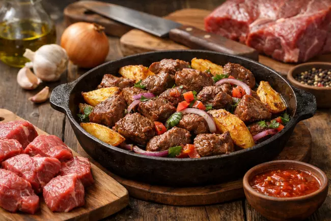 Оджахури из говядины с картофелем рецепт