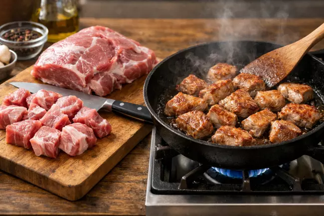 Жаркое по-грузински из свинины с картофелем