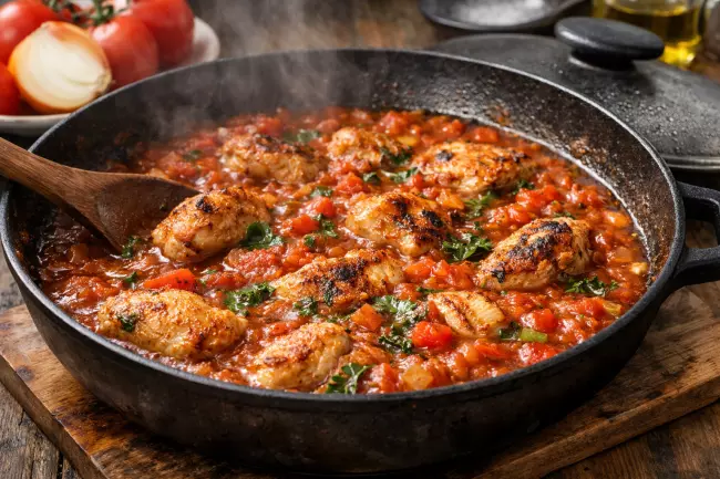 Чахохбили из курицы с густым соусом