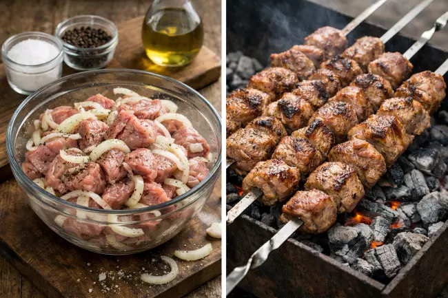 Мцвади из свинины: маринад и время