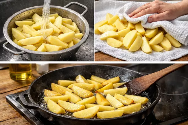 Оджахури с курицей и румяной картошкой