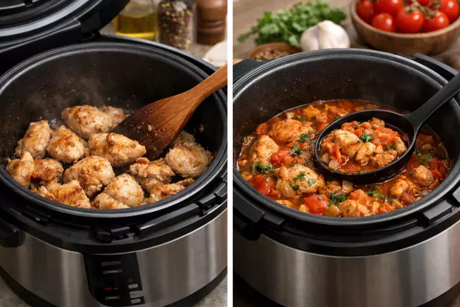 Чахохбили из курицы в мультиварке по-грузински