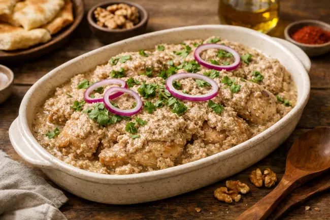 Курица с грецкими орехами по-грузински