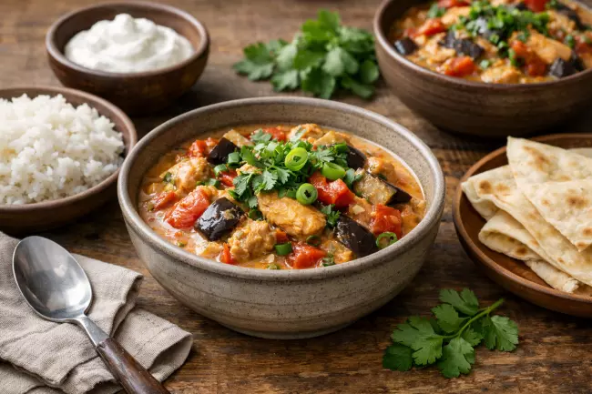 Борани с курицей и овощами по-грузински