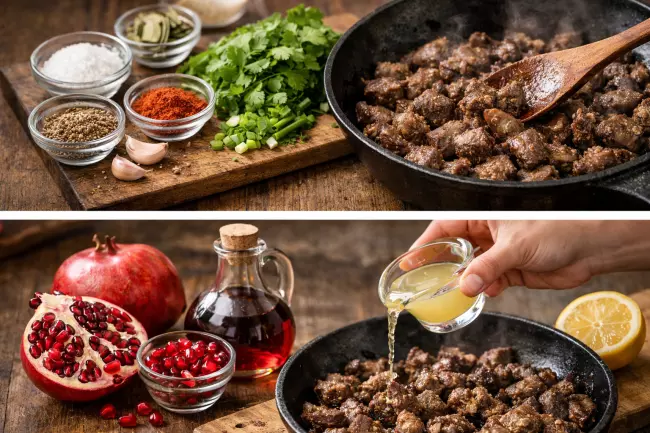 Кучмачи из говяжьих субпродуктов со специями