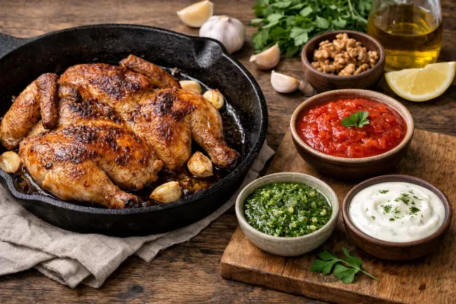 Соусы к цыплёнку табака с чесноком