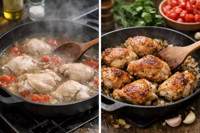 Чахохбили с курицей и томатами классика