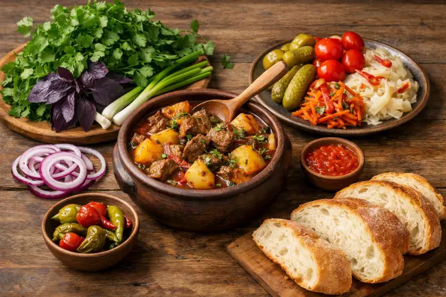 Жаркое из говядины по-грузински с картошкой