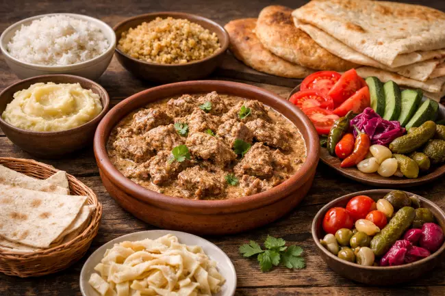 Говядина по-грузински в ореховом соусе