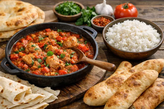 Курица по-грузински с овощами в казане