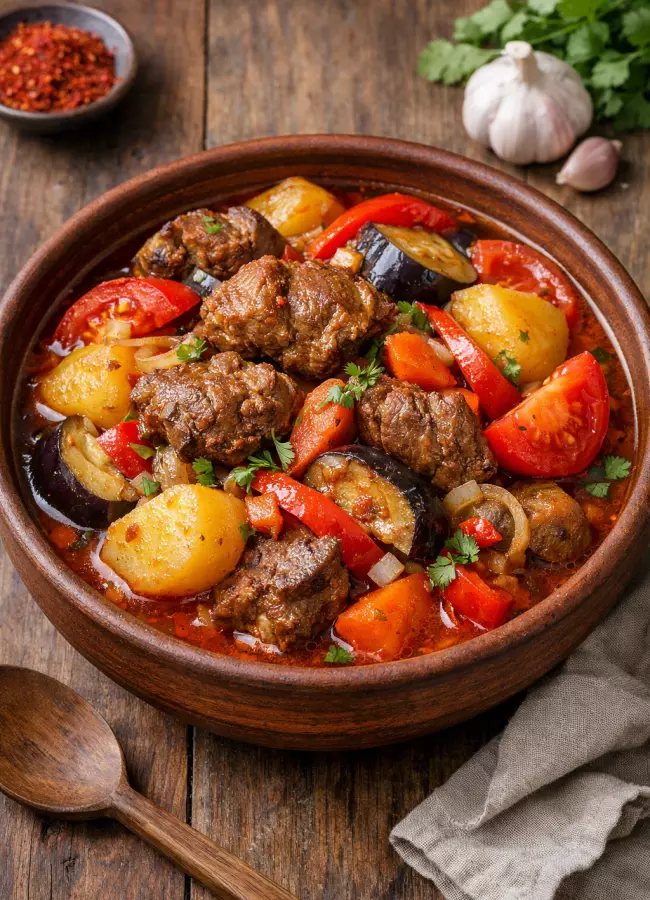 Баранина с овощами по-грузински рецепт