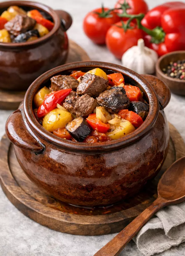 Чанахи с мясом и овощами рецепт