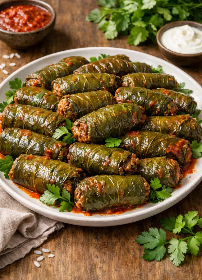 Долма по-грузински с мясом и рисом