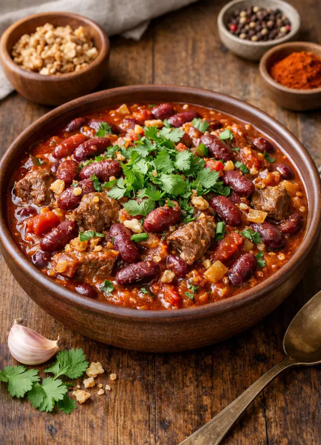 Лобио с мясом и специями рецепт