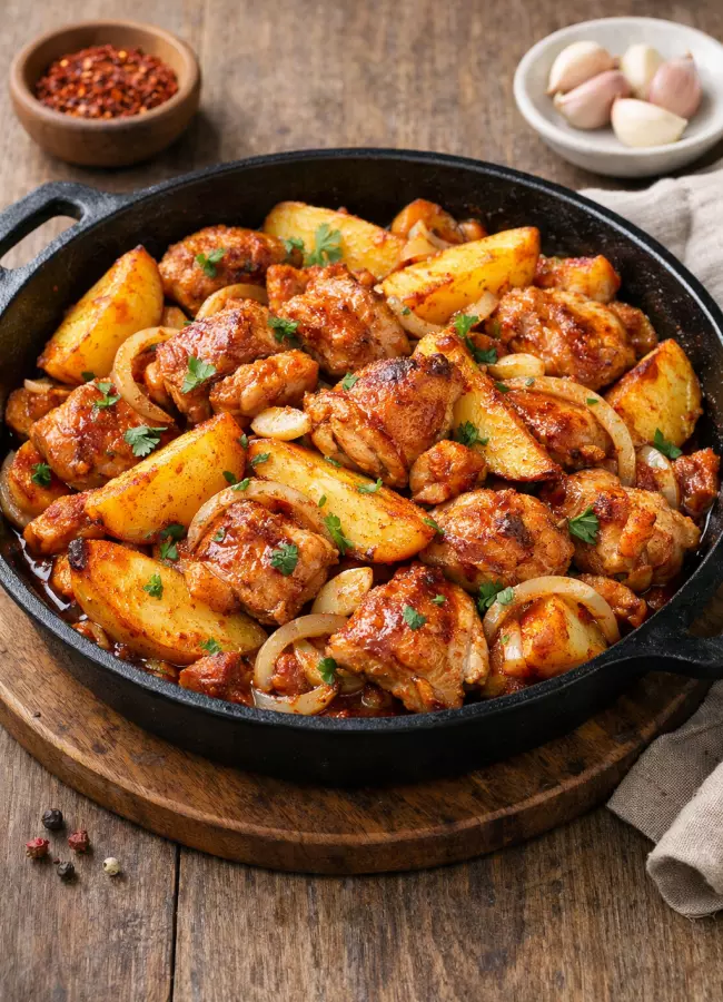 Оджахури с курицей и картошкой рецепт