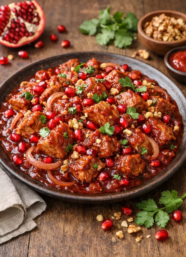 Рецепт свинины с гранатовым соусом по-грузински