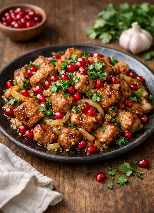 Свинина с гранатом по-грузински рецепт