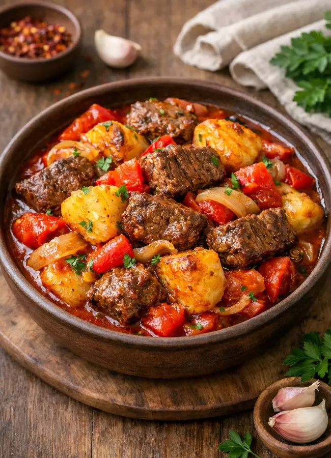 Жаркое из говядины по-грузински с картошкой