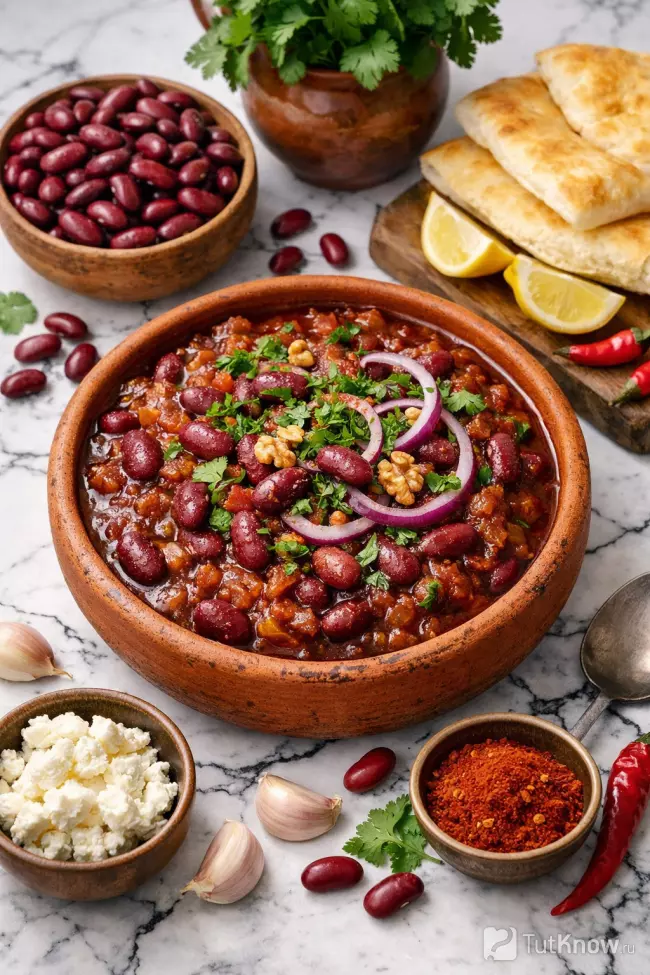 Лобио из красной фасоли по-грузински