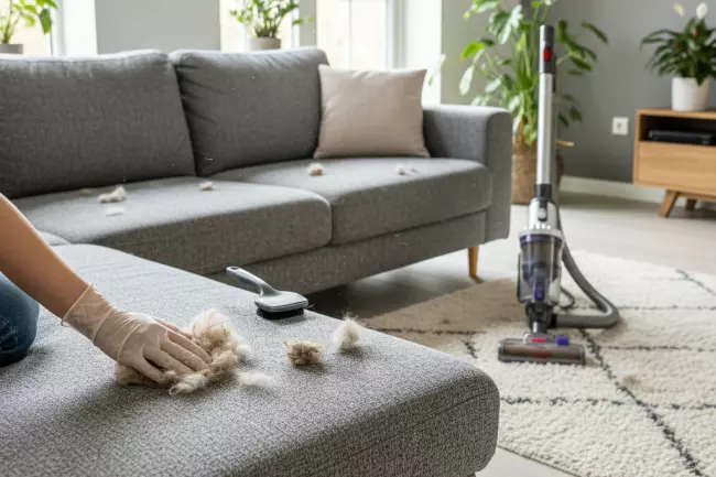 Удаление шерсти животных с ковров и мебели