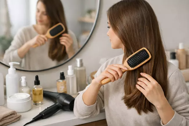 Блеск волос после мытья дома