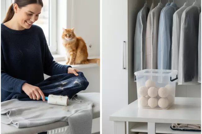 Удаление шерсти домашних животных с одежды