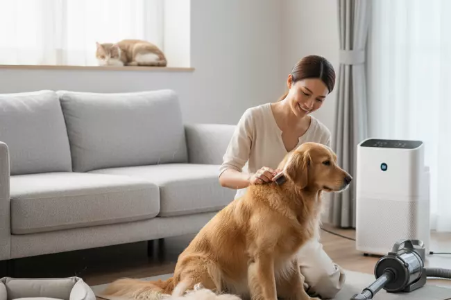 Уменьшение шерсти животных в квартире