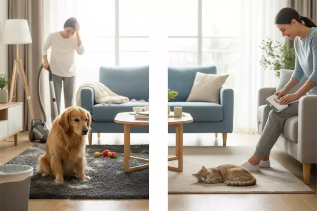 Уборка шерсти животных дома частота уборки