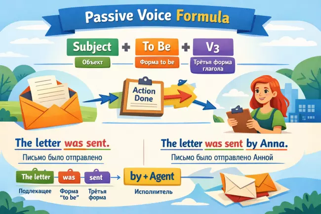Passive Voice: формула и случаи употребления