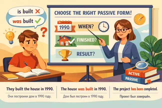 Упражнения на выбор формы Passive Voice