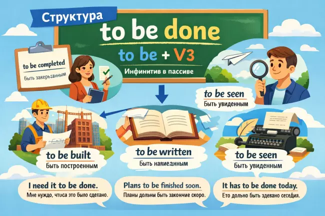 Инфинитив в пассиве: формы и структура to be done