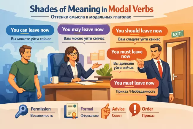 Сравнение значений похожих модальных глаголов