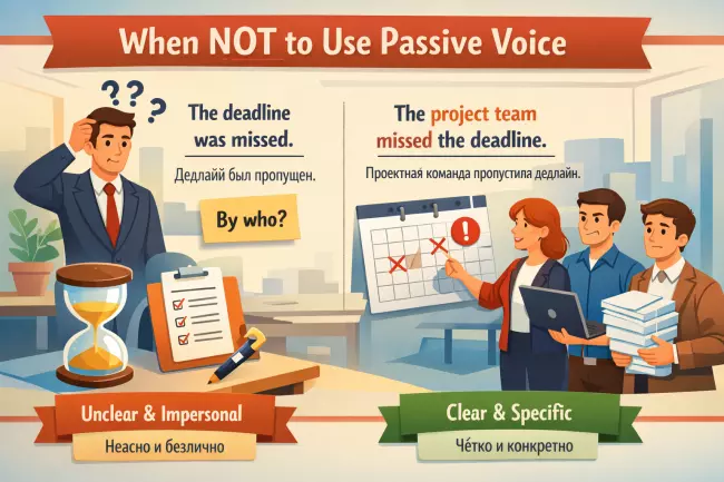 Когда не стоит использовать Passive Voice