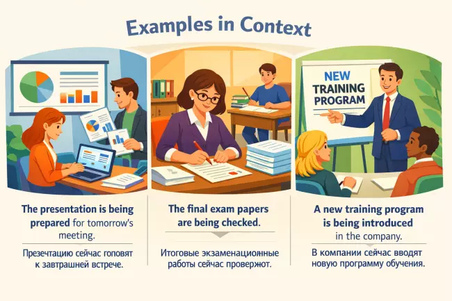 Present Continuous Passive: объяснение и примеры