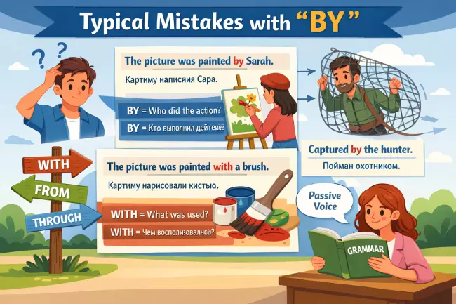 Использование by в Passive Voice