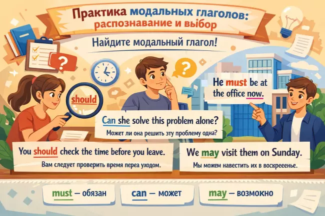 Упражнения на распознавание модальных глаголов