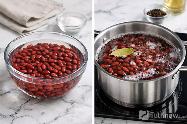 Замачивание и варка красной фасоли для лобио